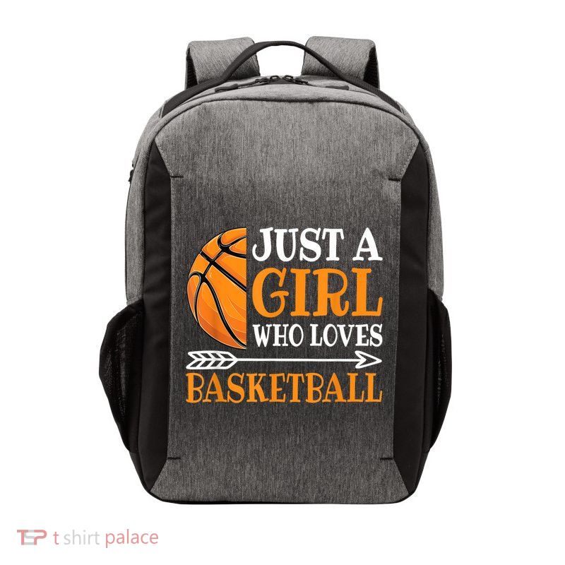 Just A Girl Who Loves Basketball Funny Basketball Player Vector Backpack