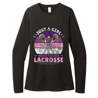 Just A Girl Who Loves Lacrosse Player Womens CVC Long Sleeve Shirt