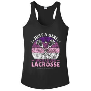 Just A Girl Who Loves Lacrosse Player Ladies PosiCharge Competitor Racerback Tank