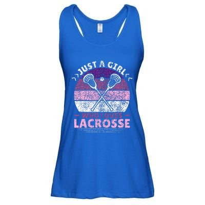 Just A Girl Who Loves Lacrosse Player Ladies Essential Flowy Tank