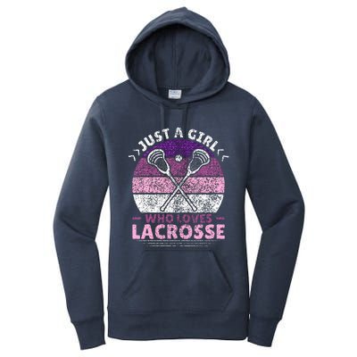 Just A Girl Who Loves Lacrosse Player Women's Pullover Hoodie