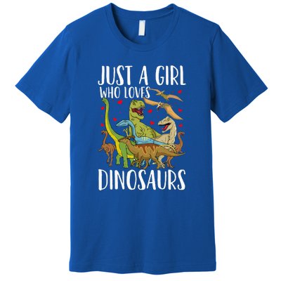 Just A Girl Who Loves Dinosaurs Brachiosaurus Premium T-Shirt