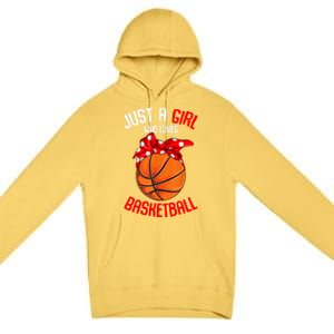 Just A Girl Who Loves Basketball Premium Pullover Hoodie