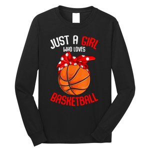 Just A Girl Who Loves Basketball Long Sleeve Shirt