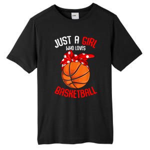 Just A Girl Who Loves Basketball Tall Fusion ChromaSoft Performance T-Shirt