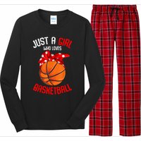 Just A Girl Who Loves Basketball Long Sleeve Pajama Set