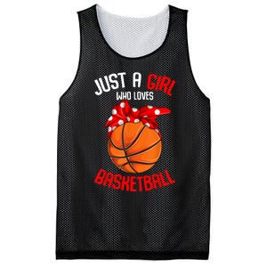 Just A Girl Who Loves Basketball Mesh Reversible Basketball Jersey Tank