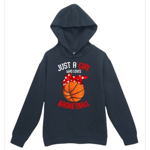 Just A Girl Who Loves Basketball Urban Pullover Hoodie