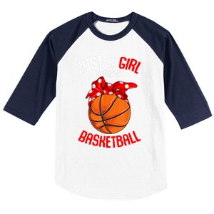 Just A Girl Who Loves Basketball Baseball Sleeve Shirt