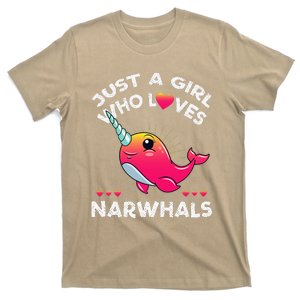 Just A Girl Who Loves Narwhals Whale Lover Gift T-Shirt