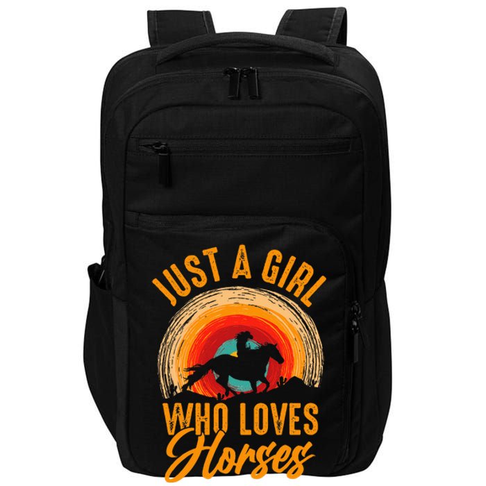 Just A Girl Who Loves Horses Impact Tech Backpack