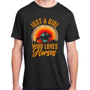 Just A Girl Who Loves Horses Adult ChromaSoft Performance T-Shirt