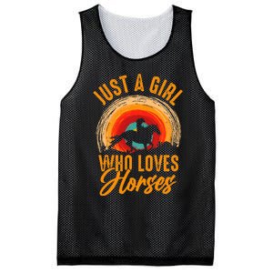 Just A Girl Who Loves Horses Mesh Reversible Basketball Jersey Tank