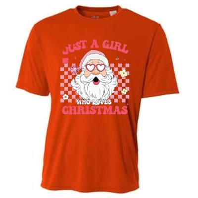 Just A Girl Who Loves Christmas Xmas Creative Funny Santa  Cooling Performance Crew T-Shirt