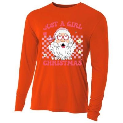 Just A Girl Who Loves Christmas Xmas Creative Funny Santa  Cooling Performance Long Sleeve Crew