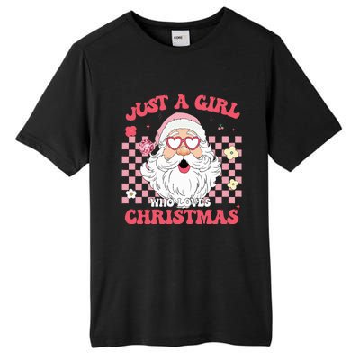 Just A Girl Who Loves Christmas Xmas Creative Funny Santa  Tall Fusion ChromaSoft Performance T-Shirt