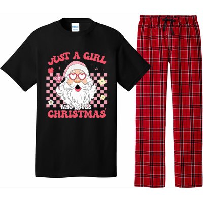 Just A Girl Who Loves Christmas Xmas Creative Funny Santa  Pajama Set