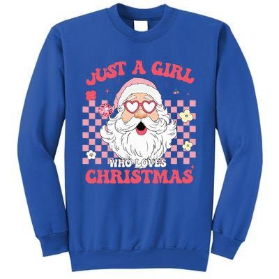 Just A Girl Who Loves Christmas Xmas Creative Funny Santa  Sweatshirt