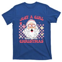 Just A Girl Who Loves Christmas Xmas Creative Funny Santa  T-Shirt