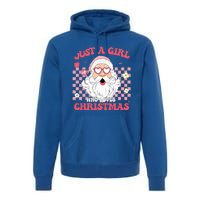 Just A Girl Who Loves Christmas Xmas Creative Funny Santa  Premium Hoodie