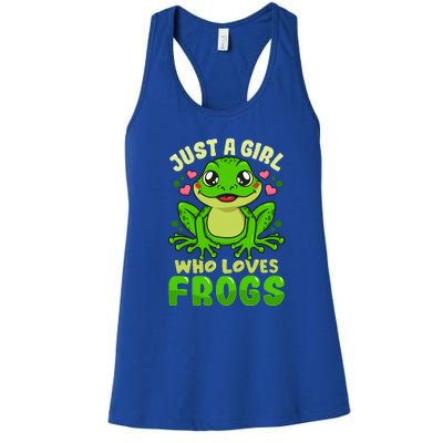 Just A Girl Who Loves Frogs Lover Gift Women's Racerback Tank