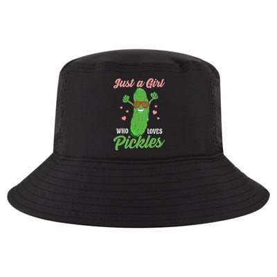 Just A Girl Who Loves Pickles Cute Pickle Food Party Cool Gift Cool Comfort Performance Bucket Hat