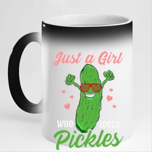 Just A Girl Who Loves Pickles Cute Pickle Food Party Cool Gift 11oz Black Color Changing Mug