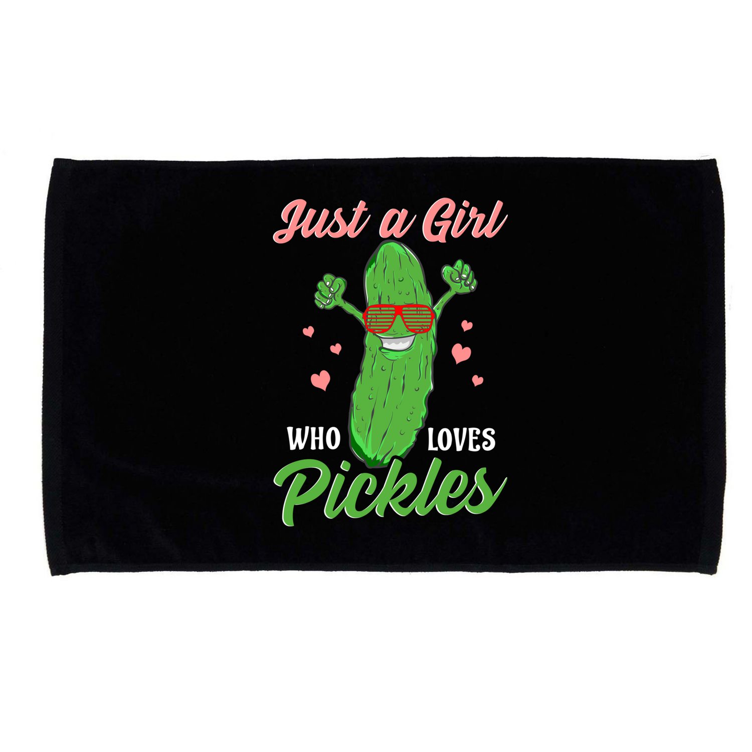 Just A Girl Who Loves Pickles Cute Pickle Food Party Cool Gift Microfiber Hand Towel
