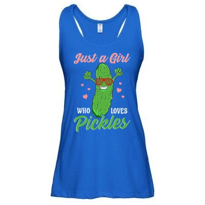 Just A Girl Who Loves Pickles Cute Pickle Food Party Cool Gift Ladies Essential Flowy Tank