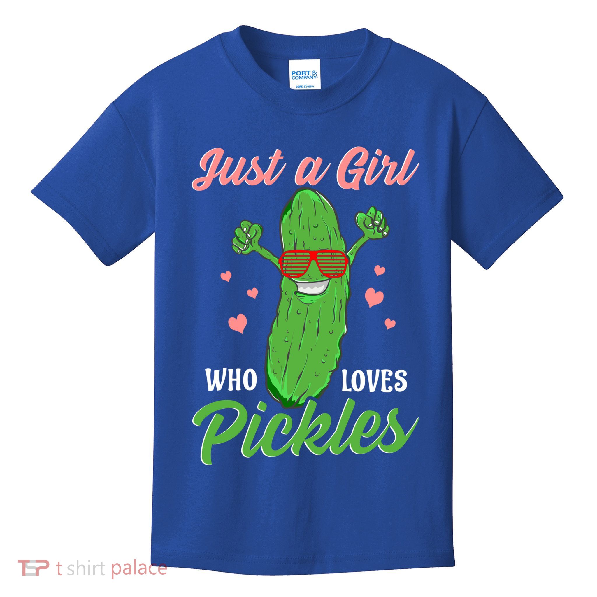 Just A Girl Who Loves Pickles Cute Pickle Food Party Cool Gift Kids T-Shirt