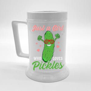 Just A Girl Who Loves Pickles Cute Pickle Food Party Cool Gift Beer Stein