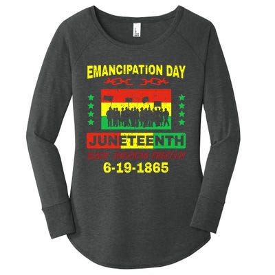 Juneteenth American Grown With African Roots Women's Perfect Tri Tunic Long Sleeve Shirt