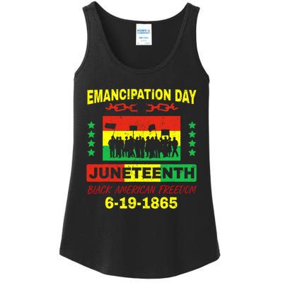 Juneteenth American Grown With African Roots Ladies Essential Tank