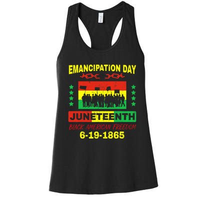 Juneteenth American Grown With African Roots Women's Racerback Tank