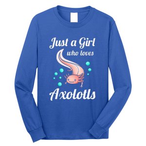 Just A Girl Who Loves Axolotls Axolotl Lovers Long Sleeve Shirt