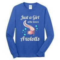 Just A Girl Who Loves Axolotls Axolotl Lovers Tall Long Sleeve T-Shirt