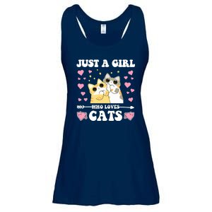 Just A Girl Who Loves Cats Ladies Essential Flowy Tank