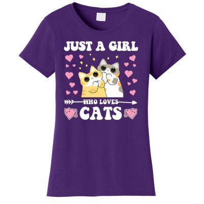 Just A Girl Who Loves Cats Women's T-Shirt