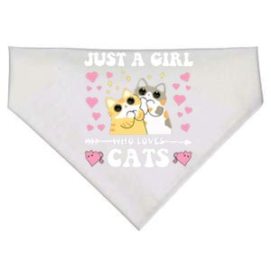 Just A Girl Who Loves Cats USA-Made Doggie Bandana