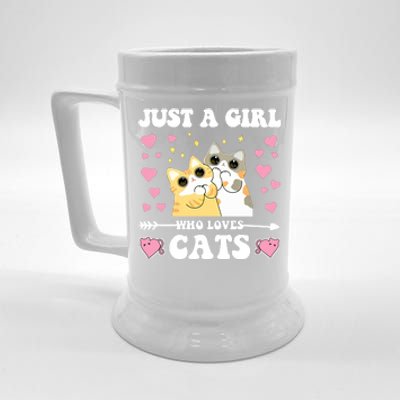 Just A Girl Who Loves Cats Beer Stein