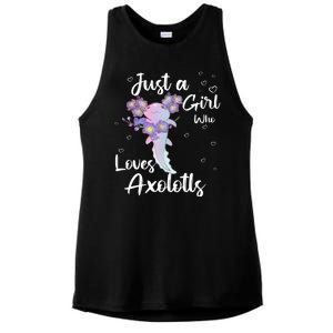 Just A Girl Who Loves Axolotls Ladies PosiCharge Tri-Blend Wicking Tank