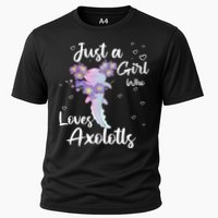 Just A Girl Who Loves Axolotls Cooling Performance Crew T-Shirt