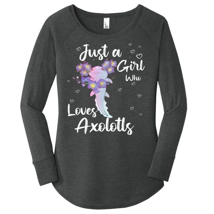 Just A Girl Who Loves Axolotls Women's Perfect Tri Tunic Long Sleeve Shirt