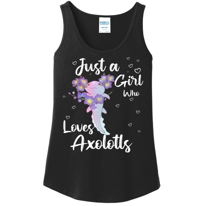 Just A Girl Who Loves Axolotls Ladies Essential Tank