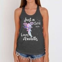 Just A Girl Who Loves Axolotls Women's Knotted Racerback Tank