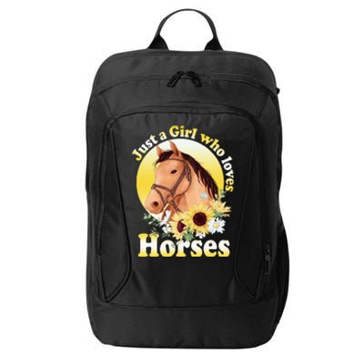 Just A Girl Who Loves Horses Riding City Backpack