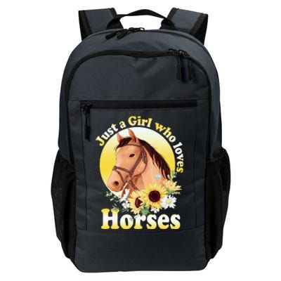 Just A Girl Who Loves Horses Riding Daily Commute Backpack