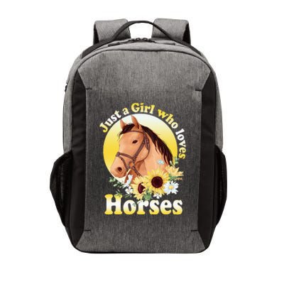 Just A Girl Who Loves Horses Riding Vector Backpack