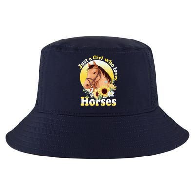 Just A Girl Who Loves Horses Riding Cool Comfort Performance Bucket Hat