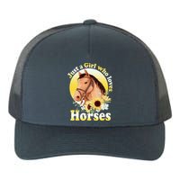 Just A Girl Who Loves Horses Riding Yupoong Adult 5-Panel Trucker Hat